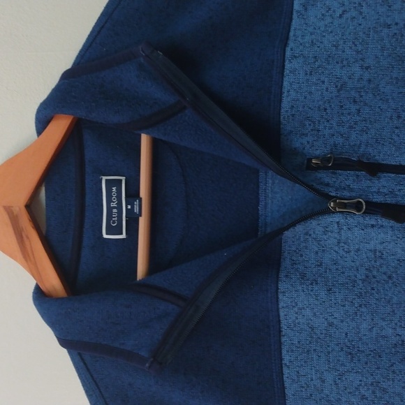 Like New Club Room Blue Colorblock Fleece Vest (Medium) - Picture 5 of 12